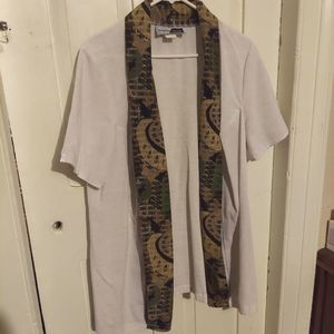 Vintage Bohemian Short Sleeve Cardigan Size 18W 🦎